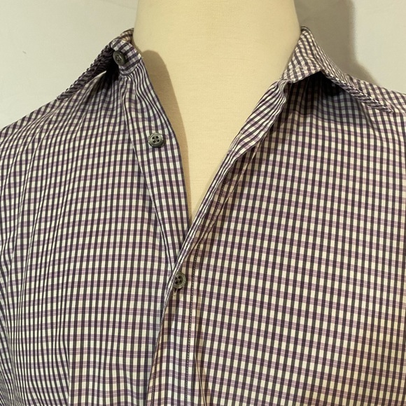 HUGO BY HUGO BOSS Men’s Gingham Button Down Shirt Sz XXL Slim Fit - Picture 3 of 9